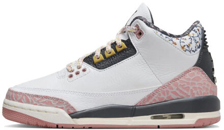 Nike Air jordan 3 red stardust (gs) - maat 38,5 Wit