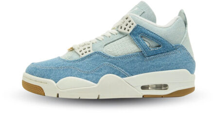Nike Air jordan 4 retro tex denim worn blue - maat 37,5 Blauw