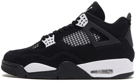 Nike Air jordan 4 retro white thunder - maat 35,5 Zwart