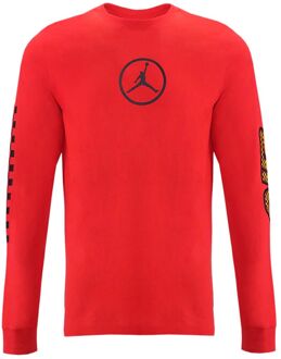 Nike Air Jordan Crew Neck Lange Mouw Rood Heren Top CV3000 673