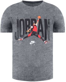 Nike Air Jordan Grafisch Logo Korte Mouw Crew Hals Grijs Kinder T-shirt CZ3713 091