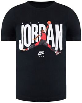 Nike Air Jordan Grafisch Logo Korte Mouw CrewNeck Zwart Kinder T-shirt CZ3713 010 - 6-7J / 116-122cm