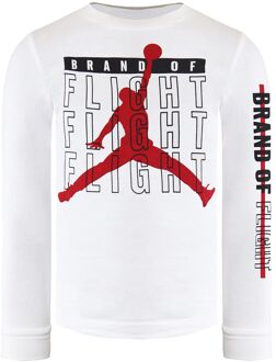 Nike Air Jordan Lange Mouw Crew Hals Wit Kinder Top DB7036 100 - 18-24M