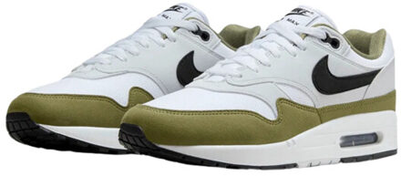 Nike Air max 1 white black medium olive Groen - 40