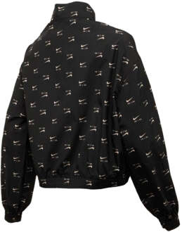 Nike all-over logo zwart dun jack - maat