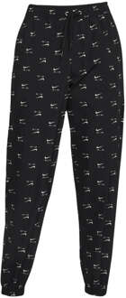 Nike all-over logo zwarte dunne trainingsbroek - XS