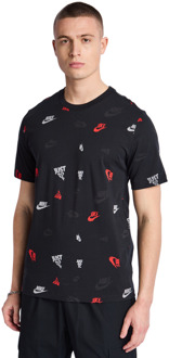 Nike Aop T-shirts Heren - Zwart - Maat S Black