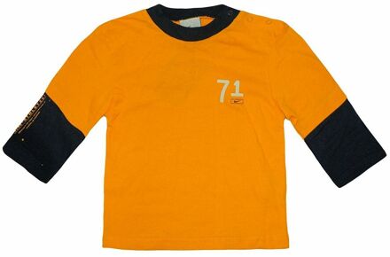 Nike Athletics Lange Mouw Crew Hals Geel Kinder Top 462494 710 Zwart - 18-24M