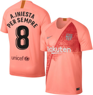 Nike Barcelona 3e Shirt 2018-2019 + A. Iniesta Per Sempre Bedrukking (Fan Style) - XL