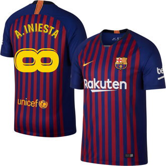 Nike Barcelona Shirt Thuis 2018-2019 + A. Iniesta Infinity
