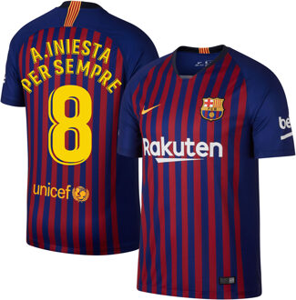 Nike Barcelona Shirt Thuis 2018-2019 + A. Iniesta Per Sempre 8 - XXL