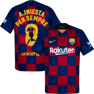Nike Barcelona Shirt Thuis 2019-2020 + A. Iniesta Per Sempre 8 (Gallery Style)