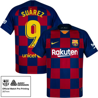 Nike Barcelona Shirt Thuis 2019-2020 + Suarez 9 - XL
