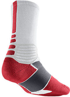 Nike Basketbal Sokken Hyperelite Wit/Rood Maat XL