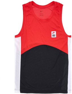 Nike Basketbal Tanktop Starting 5 Rood/Zwart Nike , Multicolor , Heren - L,M,Xs