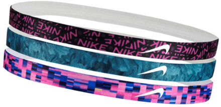 Nike Bedrukte hoofdband (set van 3) Groen - One size