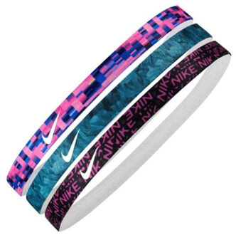 Nike Bedrukte hoofdband (set van 3) - maat One size Veelkleurig