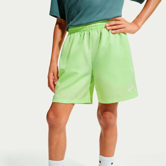 Nike Big Shorts Jongens-limoen, wit - L