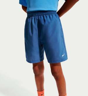 Nike Big Shorts Jongens-petrolblauw, wit - L