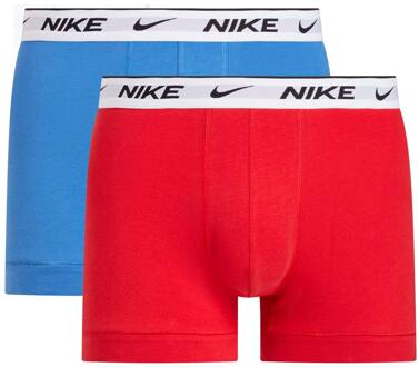 Nike Boxershorts voor heren (Set van 2) (Rood/Blauw) Roze - XL