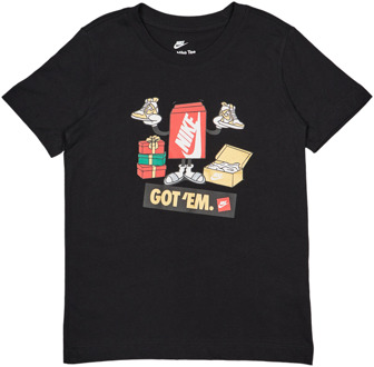 Nike Boxy Got Em T-shirts Kinder - Zwart - Maat 128 - 137 CM Black