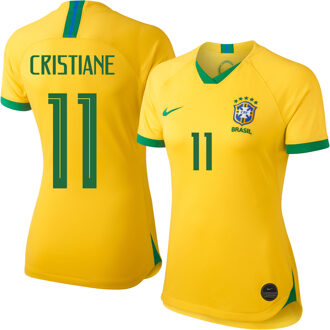 Nike Brazilië Dames Shirt Thuis 2019-2020 + Cristiane 11 (Fan Style) - S
