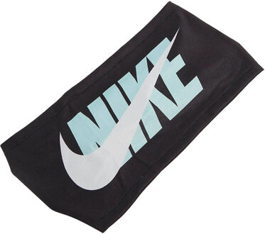 Nike Brede hoofdband (Zwart/Copa Zeil) - One Size