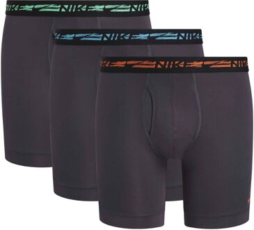 Nike Brief Boxershorts Heren (3-pack) grijs - groen - blauw - oranje - M