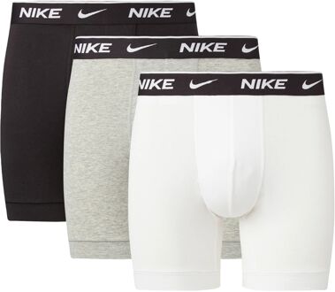 Nike Brief Boxershorts Heren  Onderbroek - Mannen - zwart - grijs - wit