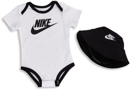 Nike Bucket Hat & Bodysuit 2 Pc Set - Baby Gift Sets White - 50 - 56 CM