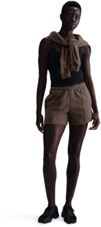 Nike Chill Korte Broeken Dames - Bruin - Maat 34 - Katoen Jersey Brown