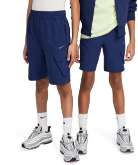 Nike City Utility Cargo Korte Broeken Kinder - Blauw - Maat 147 - 158 CM - Katoen Jersey Blue