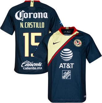 Nike Club America Shirt Uit 2018-2019 + N. Castillo 15 (Fan Style) - S