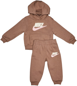 Nike Club Chenille Trainingspakken Baby - Bruin - Maat 86 - 92 CM - Katoen Fleece Brown