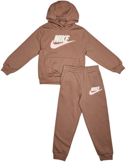 Nike Club Chenille Trainingspakken Peuter - Bruin - Maat 92 - 98 CM - Katoen Fleece Brown