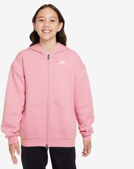 Nike Club Fleece Oversized Full-Zip Sportjas Meisjes-Roze - M,L,XL