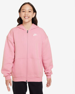 Nike Club Fleece Oversized Full-Zip Sportjas Meisjes-Roze - M,XL