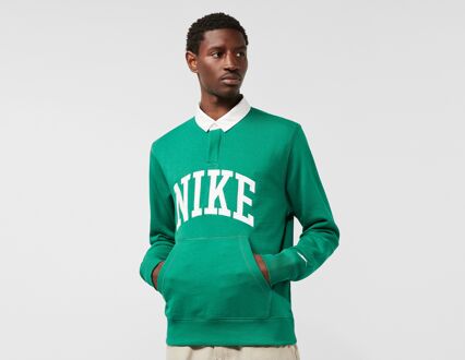 Nike Club Fleece Polo Sweatshirt, Green - M