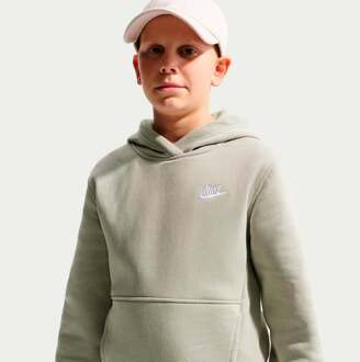 Nike Club Fleece Sweater met capuchon Kinderen grijsgroen - XS