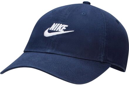 Nike Club Futura Metal Swoosh Cap-Donkerblauw,Wit - nosize