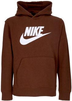 Nike Club Hoodie Pullover Sweatshirt met lange mouwen Nike , Brown , Heren - 2Xl,L,S