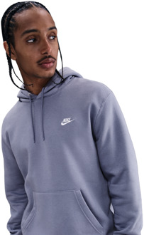 Nike Club Hoodies Heren - Blauw - Maat S - Katoen Fleece Blue