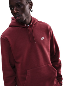 Nike Club Hoodies Heren - Rood - Maat XS - Katoen Fleece Red