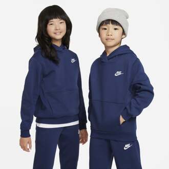 Nike Club Hoodies Kinder - Blauw - Maat 158 - 170 CM - Katoen Fleece Blue