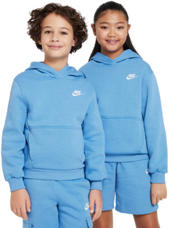 Nike Club Hoodies Kinder - Blauw - Maat 158 - 170 CM - Katoen Jersey Blue