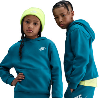 Nike Club Hoodies Kinder - Groen - Maat 147 - 158 CM - Katoen Fleece Green