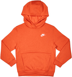 Nike Club Hoodies Kinder - Oranje - Maat 137 - 147 CM - Katoen Fleece Orange
