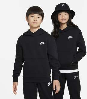 Nike Club Hoodies Kinder - Zwart - Maat 122 - 128 CM - Katoen Fleece Black