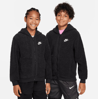 Nike Club Hoodies Kinder - Zwart - Maat 122 - 128 CM - Sherpa Black