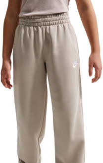 Nike Club Loose Broeken Kinder - Wit - Maat 137 - 147 CM - Katoen Fleece White